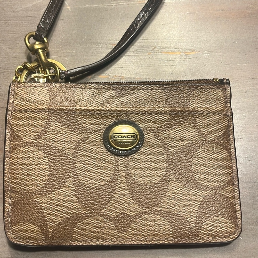 Coach wallet wristlet keychain.